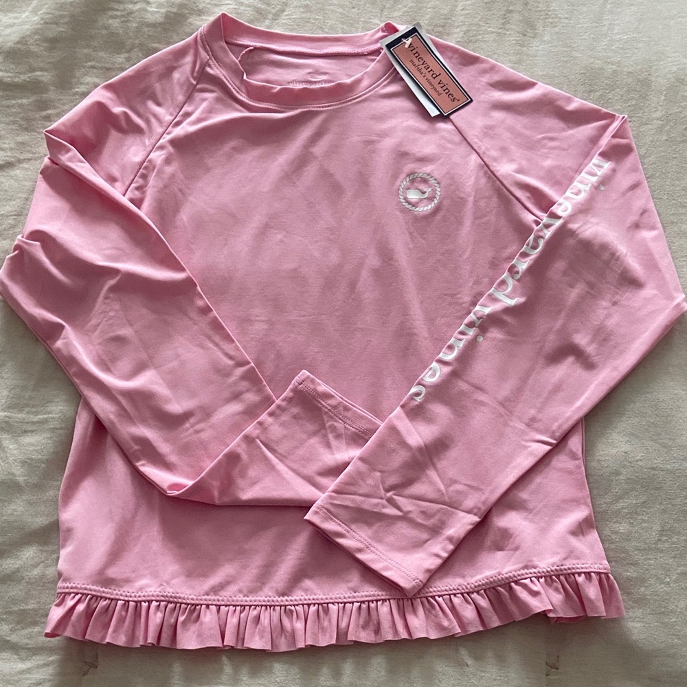 Vineyard Vines Pink Whale Dot Rashguard